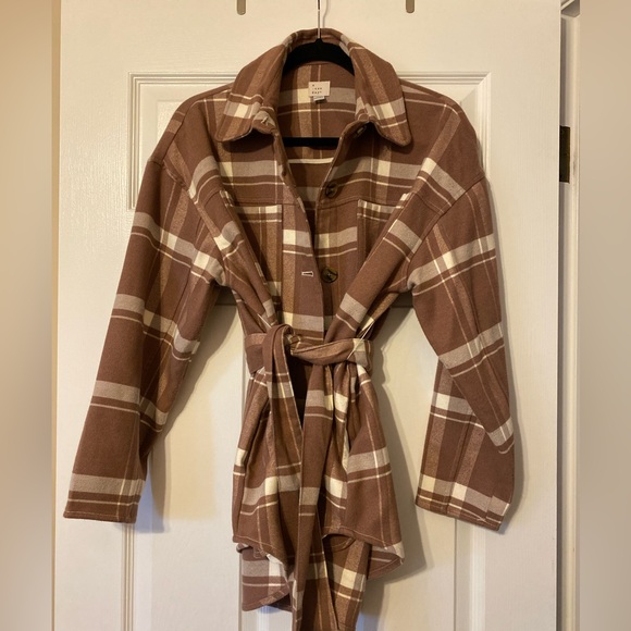 Pink/brown shacket - Picture 2 of 5